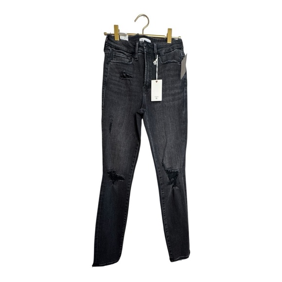 Good American Women's Black Distressed Jeans NWT - Picture 2 of 10